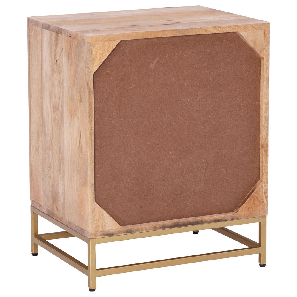 Linon Home Decor Janie 2-Drawer Cabinet in Natural and Gold, , large