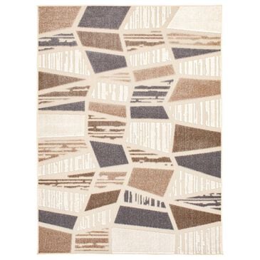 Central Oriental Fontana Hadia 5"3" x 7" Cream and Brown Area Rug, , large