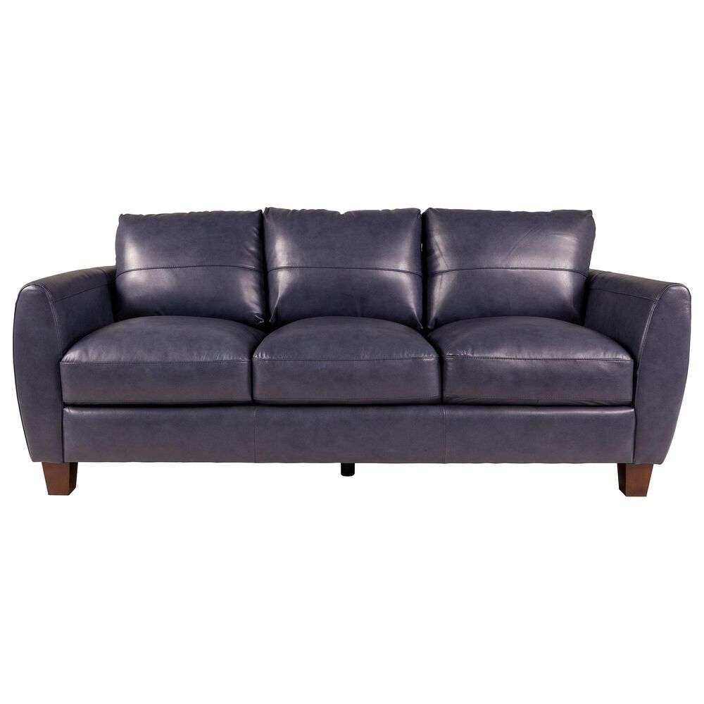 Italiano Furniture Traverse Leather Sofa in Blue, , large
