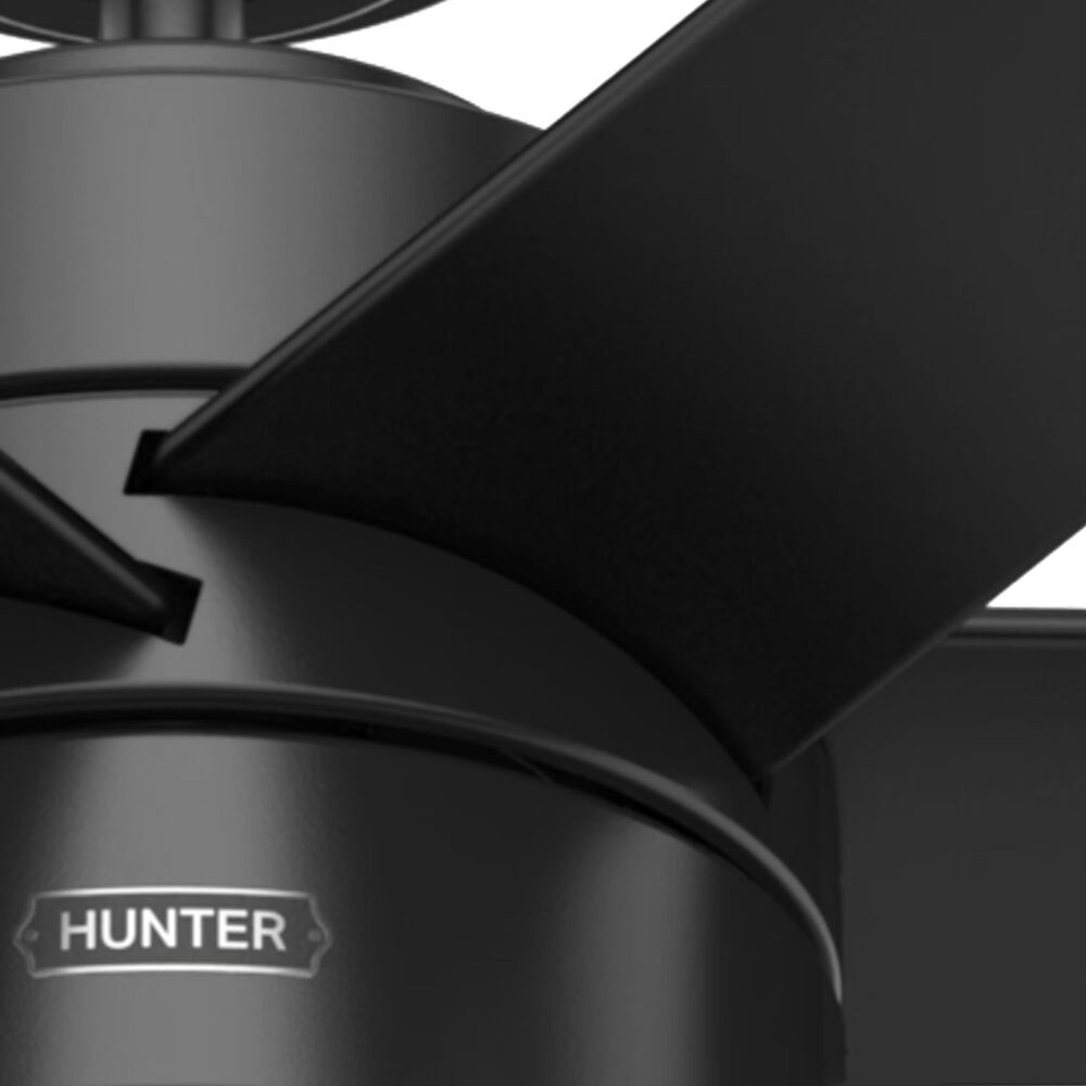 Hunter Solaria 72&quot; Outdoor Ceiling Fan with LED Light in Matte Black, , large