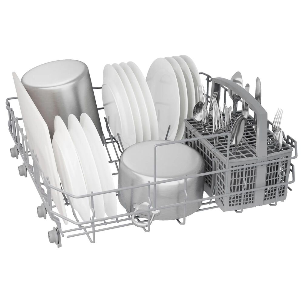 Bosch 100 Series 24&quot; Built-In Recessed Handle Dishwasher with 8 Wash Cycles in Stainless Steel, , large