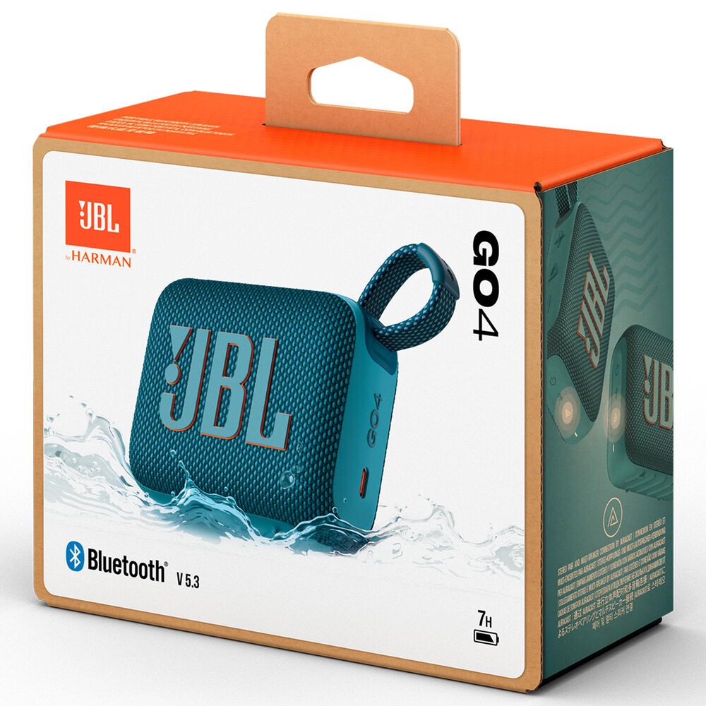 JBL Go 4 Portable Waterproof Bluetooth Speaker in Blue, , large