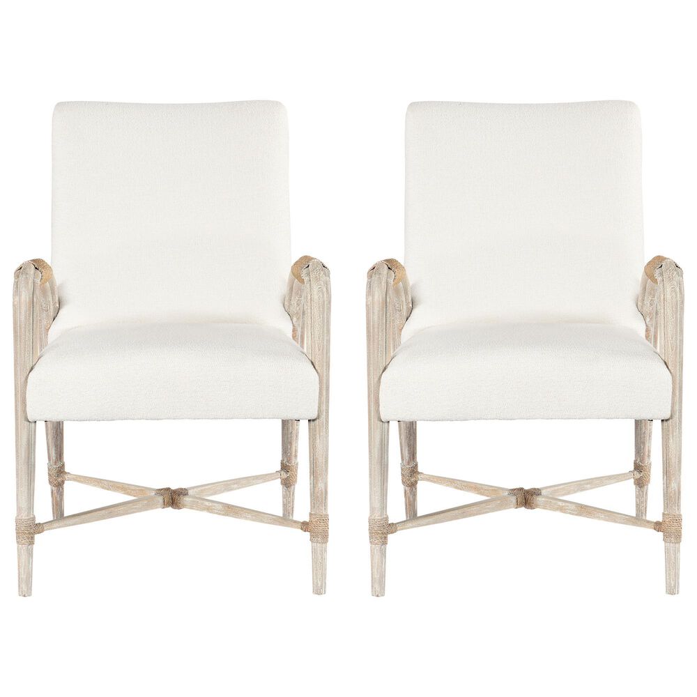 Hooker Furniture Serenity Arm Chair in Whitewashed Oak &#40;Set of 2&#41;, , large