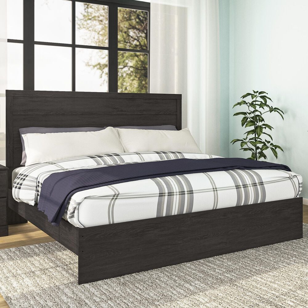 Ashley Belachime King Panel Bed in Dark Charcoal, , large