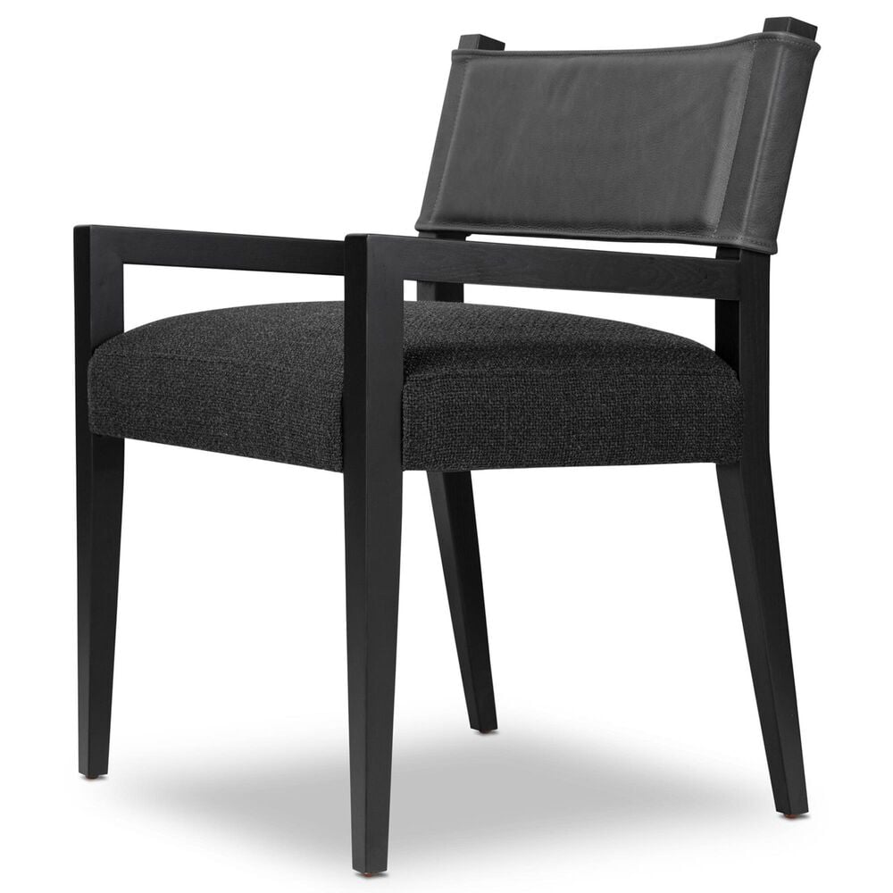 Four Hands Ferris Dining Arm Chair in Black Ash, , large
