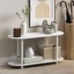 HOMLUX Turn-N-Tube 2-Tier Oval Side Display Rack in White and Virgin White, , large