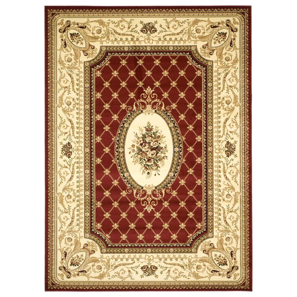 Safavieh Lyndhurst LNH223 8" x 11" Red and Ivory Area Rug, , large