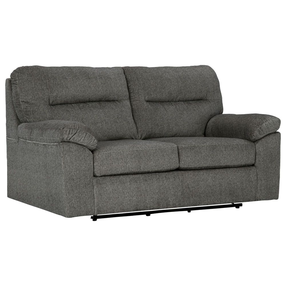 Ashley Bindura Manual Reclining Glider Loveseat in Mineral, , large