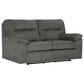 Ashley Bindura Manual Reclining Glider Loveseat in Mineral, , large