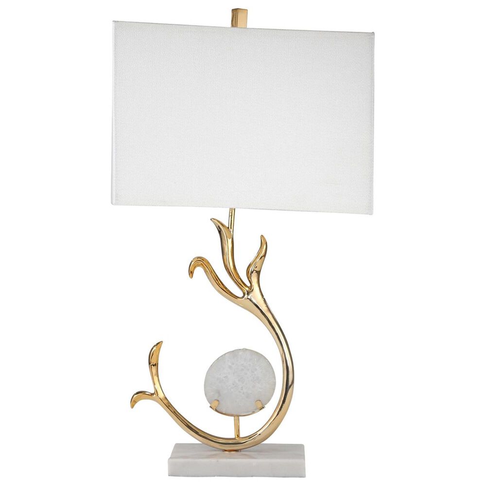 Sagebrook Home 30" Table Lamp in Gold with White Base, , large
