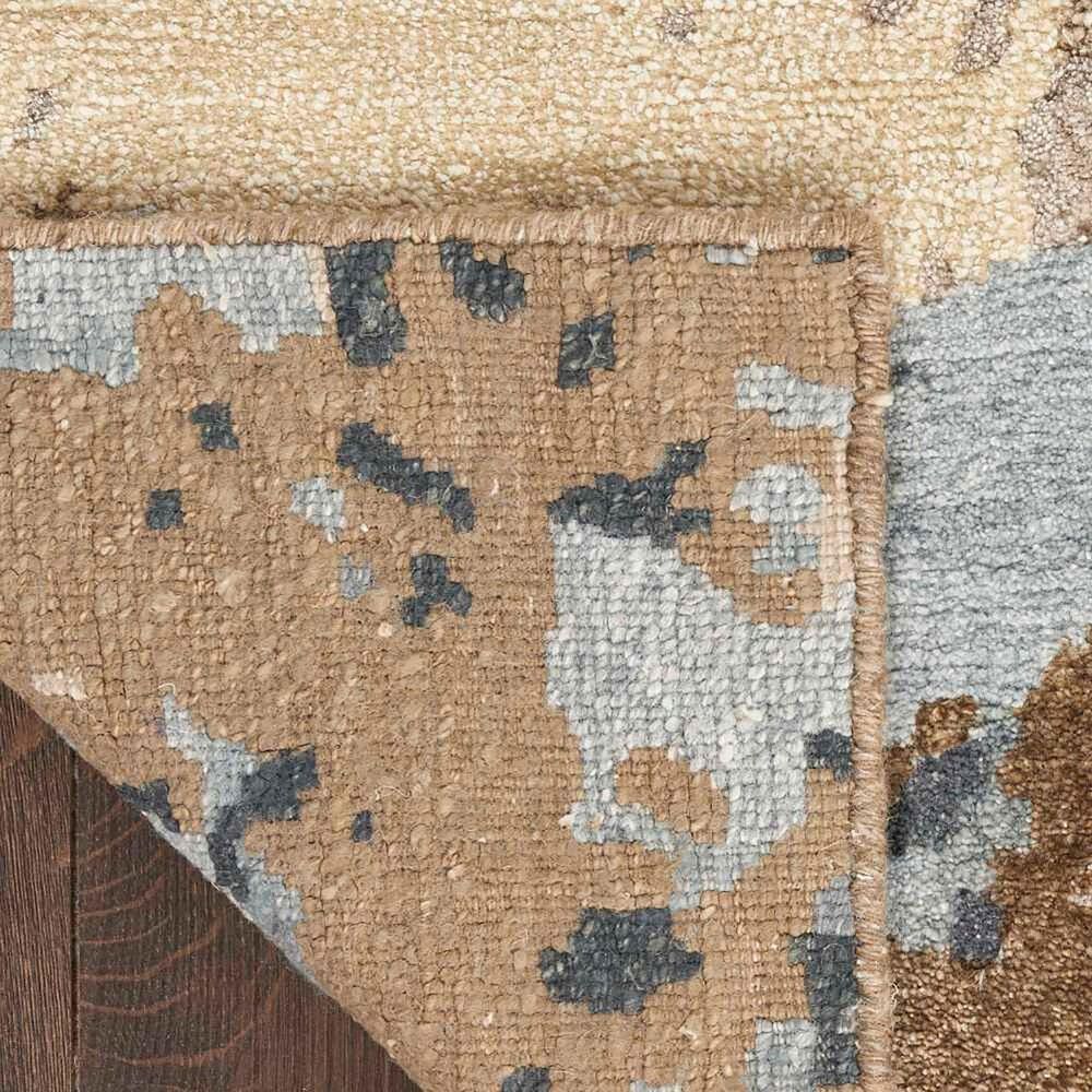 Nourison Silk Shadows 2&#39; x 3&#39; Beige and Blue Area Rug, , large