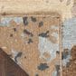 Nourison Silk Shadows 2" x 3" Beige and Blue Area Rug, , large