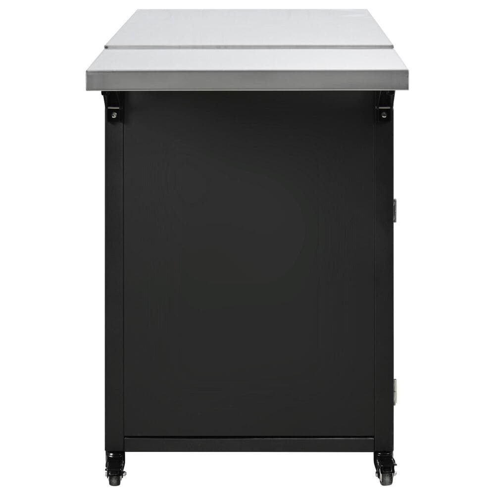 Hearth and Haven Patio Serving Cart in Matte Black, , large