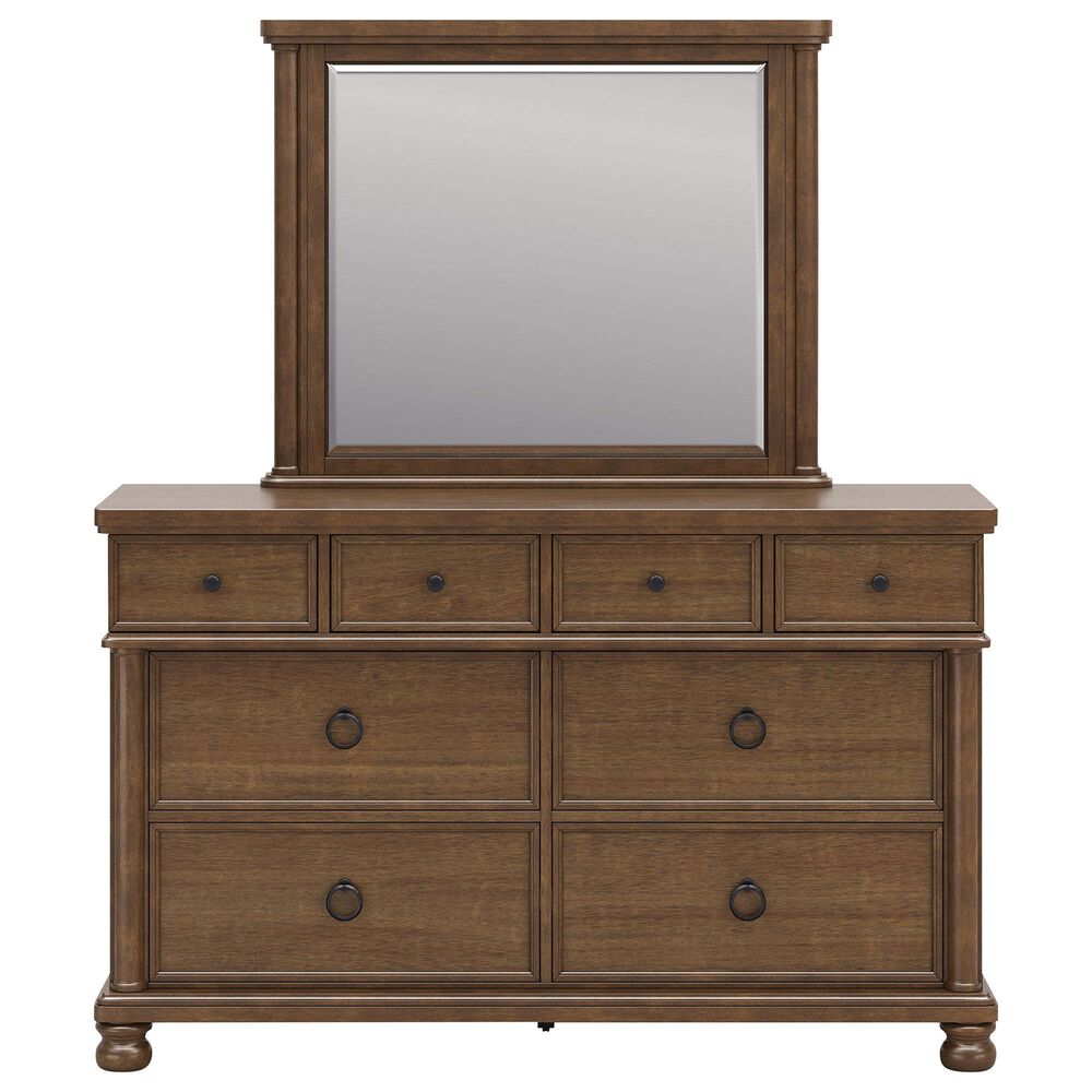 Ashley Rowlenstown 5-Piece Queen Poster Bedroom Set in Brown, , large