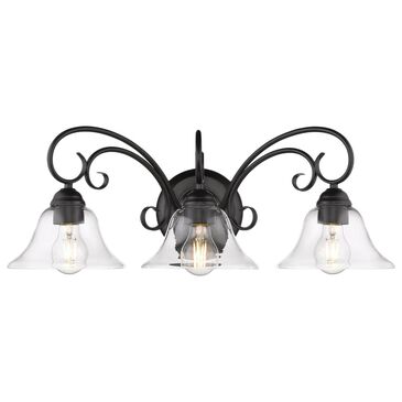 Golden Lighting Homestead 3-Light Bath Vanity in Black, , large