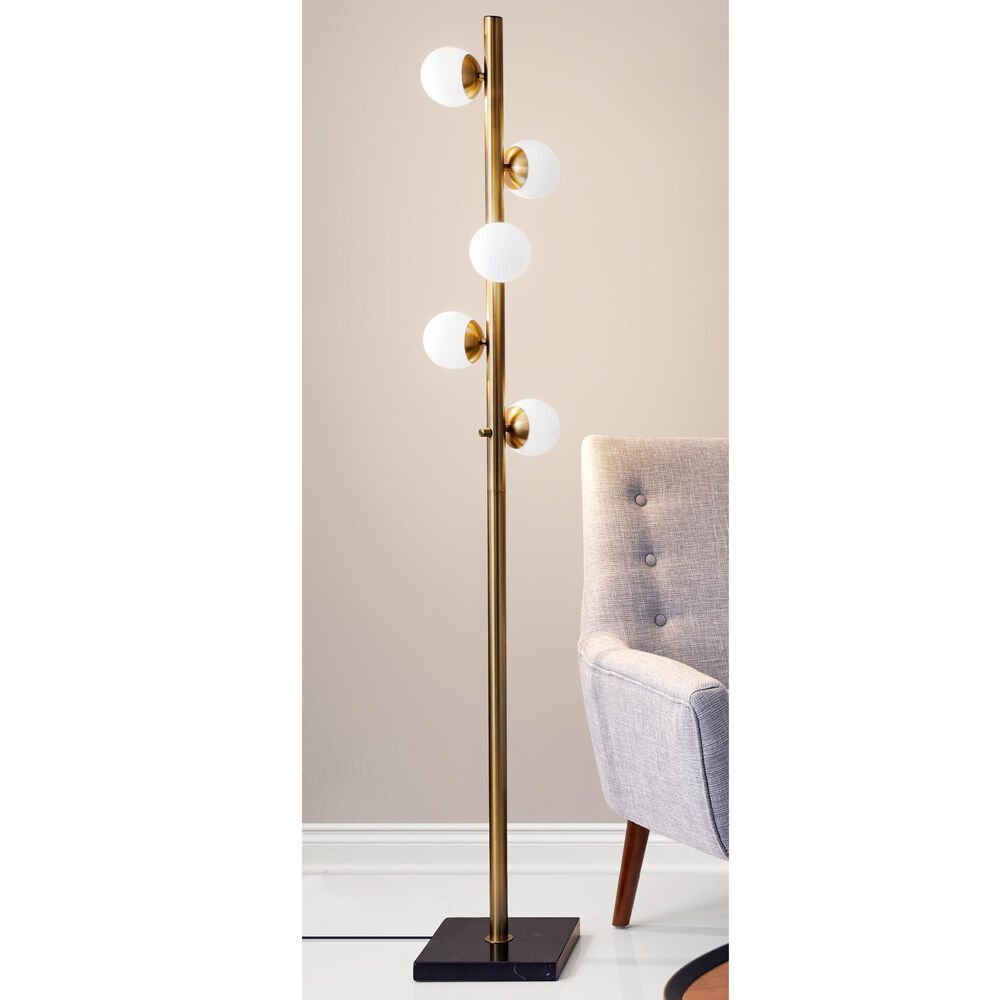 Adesso Doppler Led Tree Lamp In Antique Brass Nebraska Furniture Mart Adesso Doppler Led Tree Lamp In Antique, Doppler Antique Brass Led Tree Floor Lamp