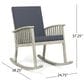 Hearth and Haven Casa Outdoor Rocking Chair with Cushion in Grey, , large