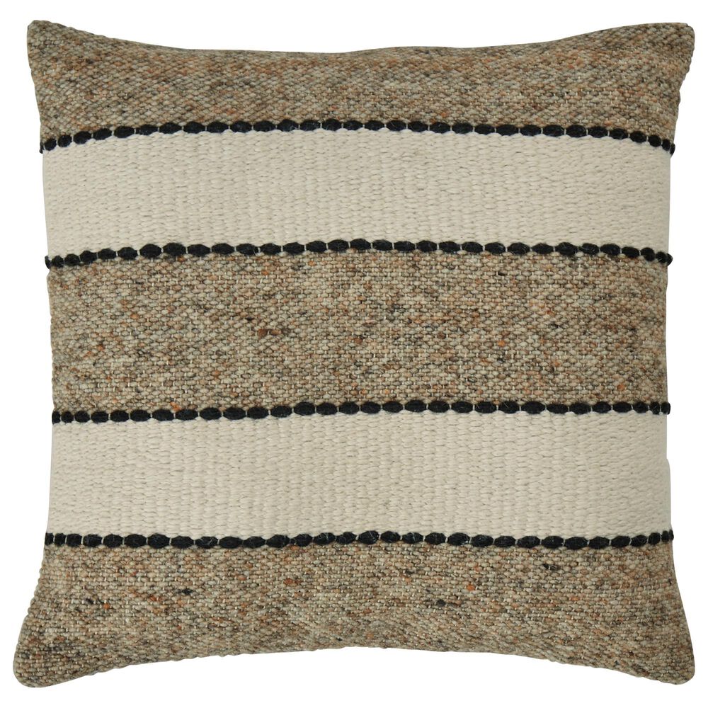 Ashley Rueford 20" Square Throw Pillow in Brown, Black and Natural, , large