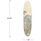Creative Coop 65.6" x 15" Coastal Decorative Surfboard Wall Decor with Wave Design in Light Natural, , large