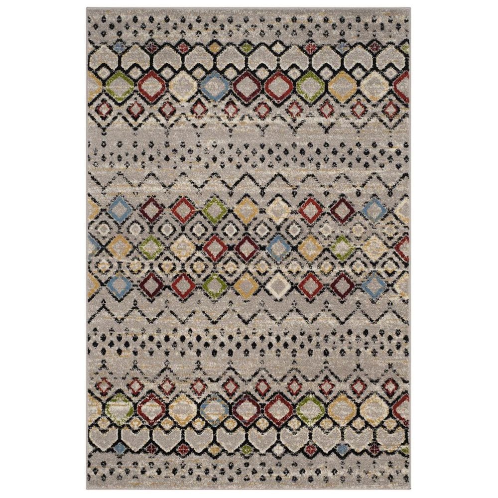 Safavieh Amsterdam AMS108G-5 5&#39;1&quot; x 7&#39;6&quot; Light Grey/Multi Area Rug, , large