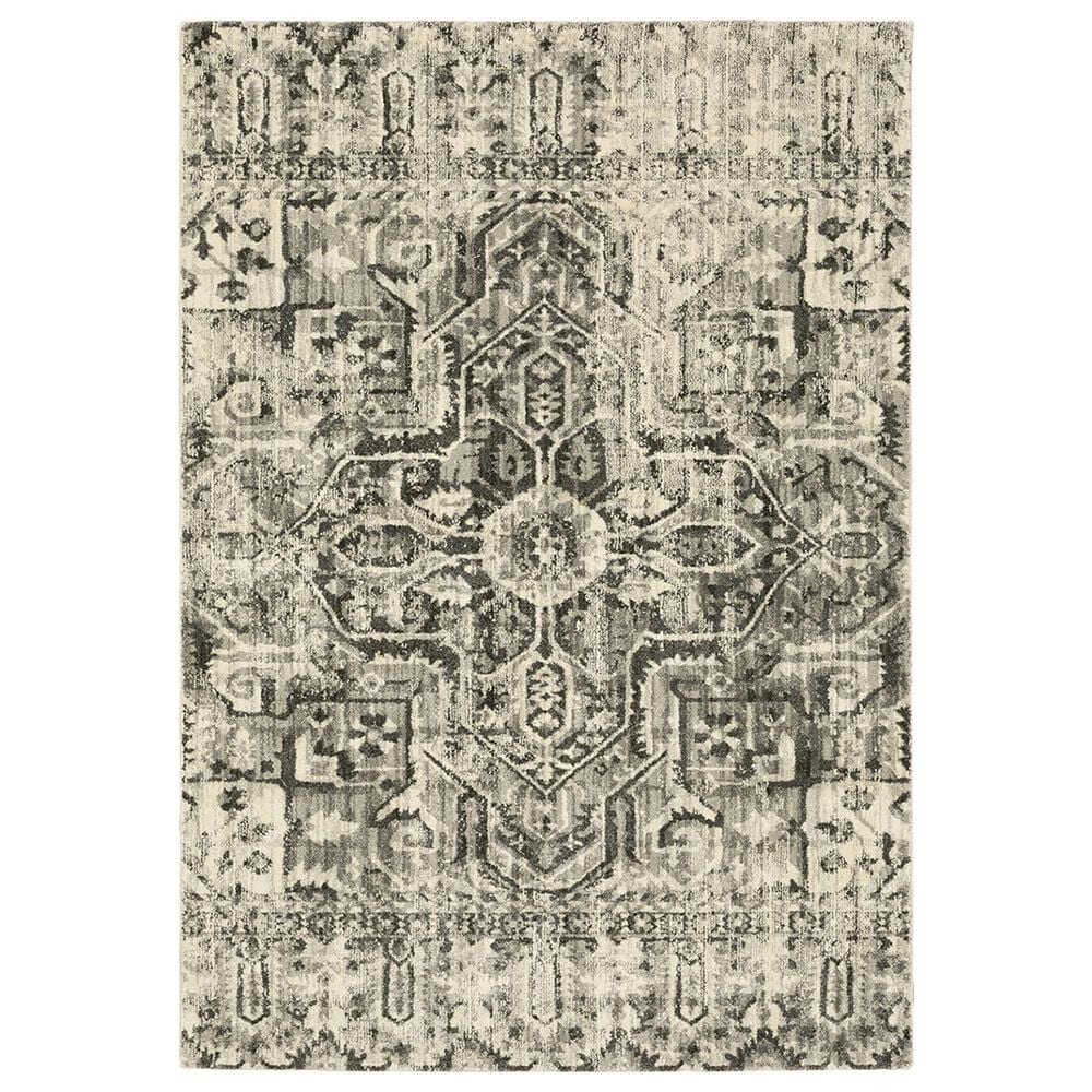 Oriental Weavers Florence Calhoun 4333W 5"3" x 7"6" Charcoal Area Rug, , large