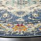 Safavieh Monaco MNC243N-3R 3" Round Navy/Light Blue Area Rug, , large