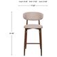 New Heritage Design Royce Bar Stool with Toast Cushion in Walnut, , large
