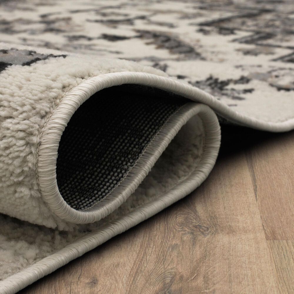 Karastan Cleo R1076 5&#39; 3&quot; X 8&#39; Light Grey Area Rug, , large