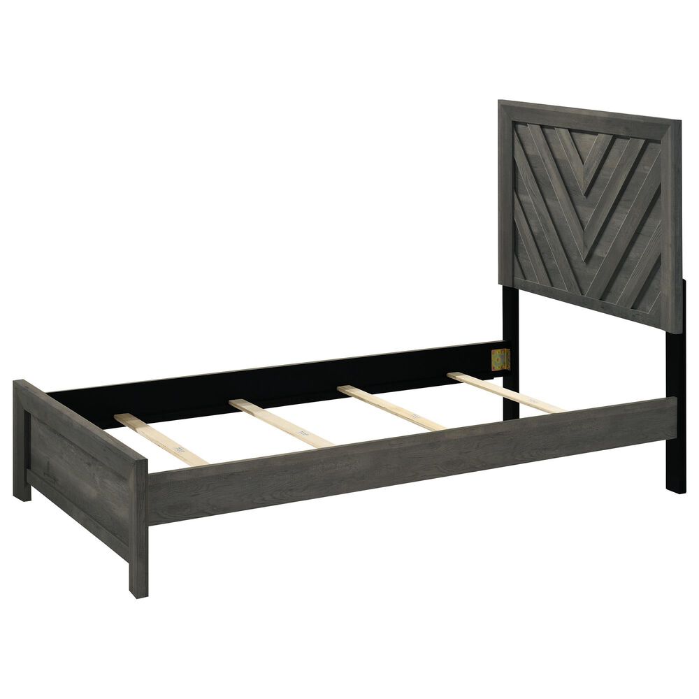 Crown Mark Valor Twin Panel Bed in Grey, , large