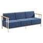Sunwell Garden 3-Piece Patio Chat Set in Blue, , large