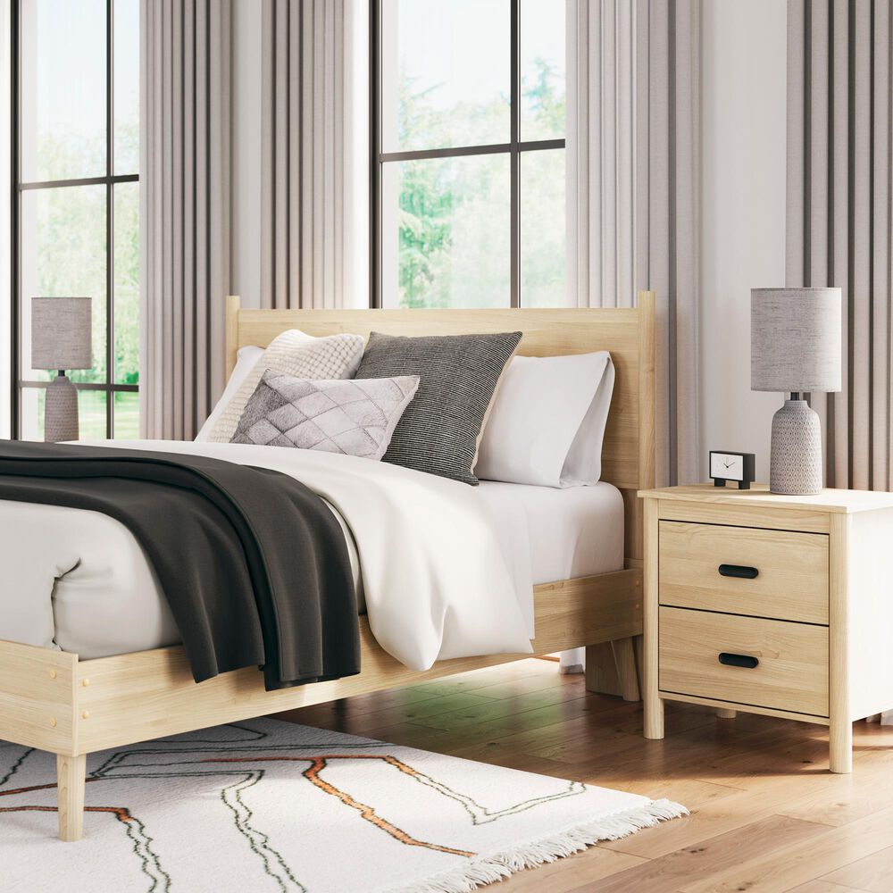 Ashley Cabinella 2-Drawer Nightstand in Tan, , large