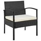 Dayton Noli 4-Piece Patio Conversation Set with Cream Cushion in Black, , large