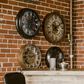 Yosemite Home Decor Gilded Round Gear Wall Clock in Gold, Cream, Beige and Black, , large