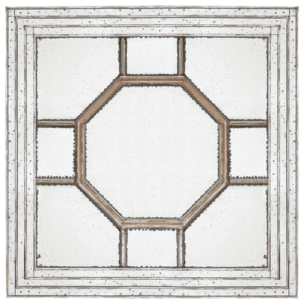 A&B Home Irving Wall Mirror in Sliver and Weathered Gold, , large