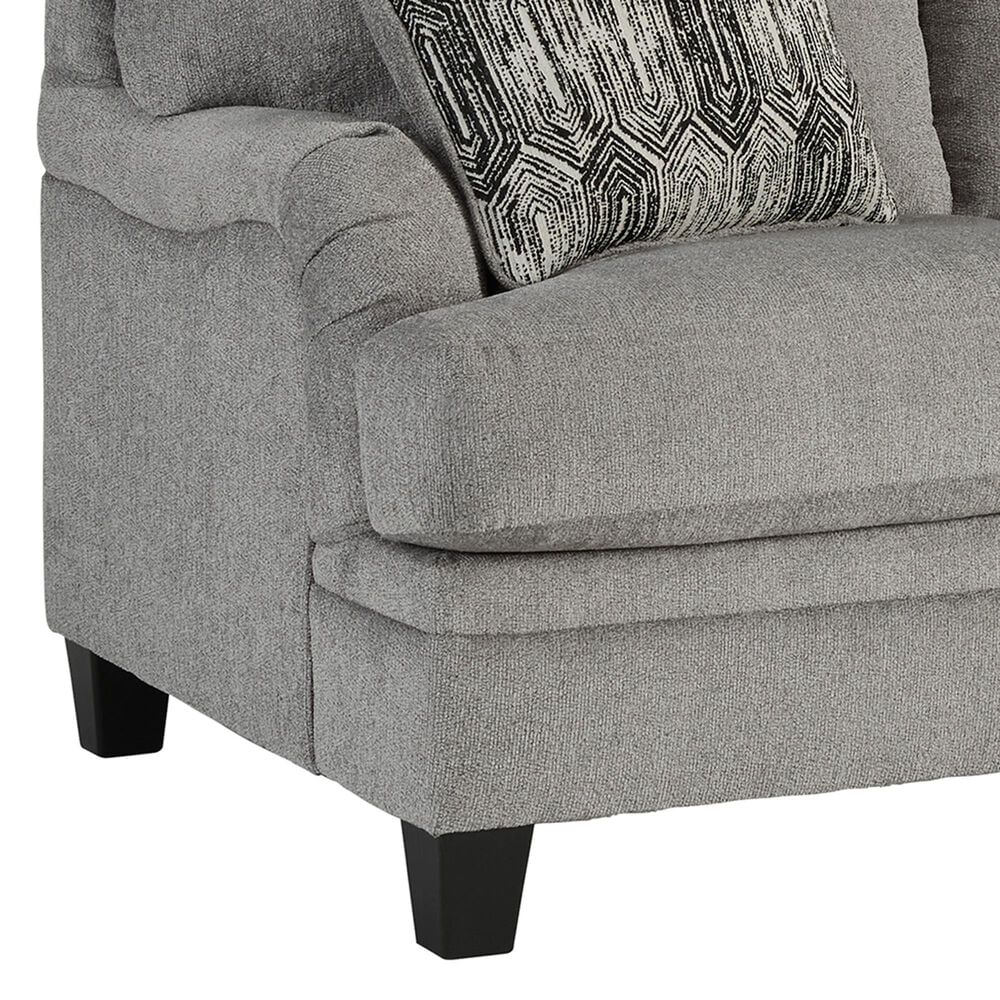 Ashley Davinca Stationary Loveseat in Charcoal, , large