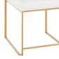 Lumisource Fuji Side Chair with White Cushion in Gold (Set of 2), , large