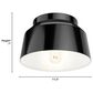 Hunter Cranbrook 1-Light Flush Mount in Matte Black, , large