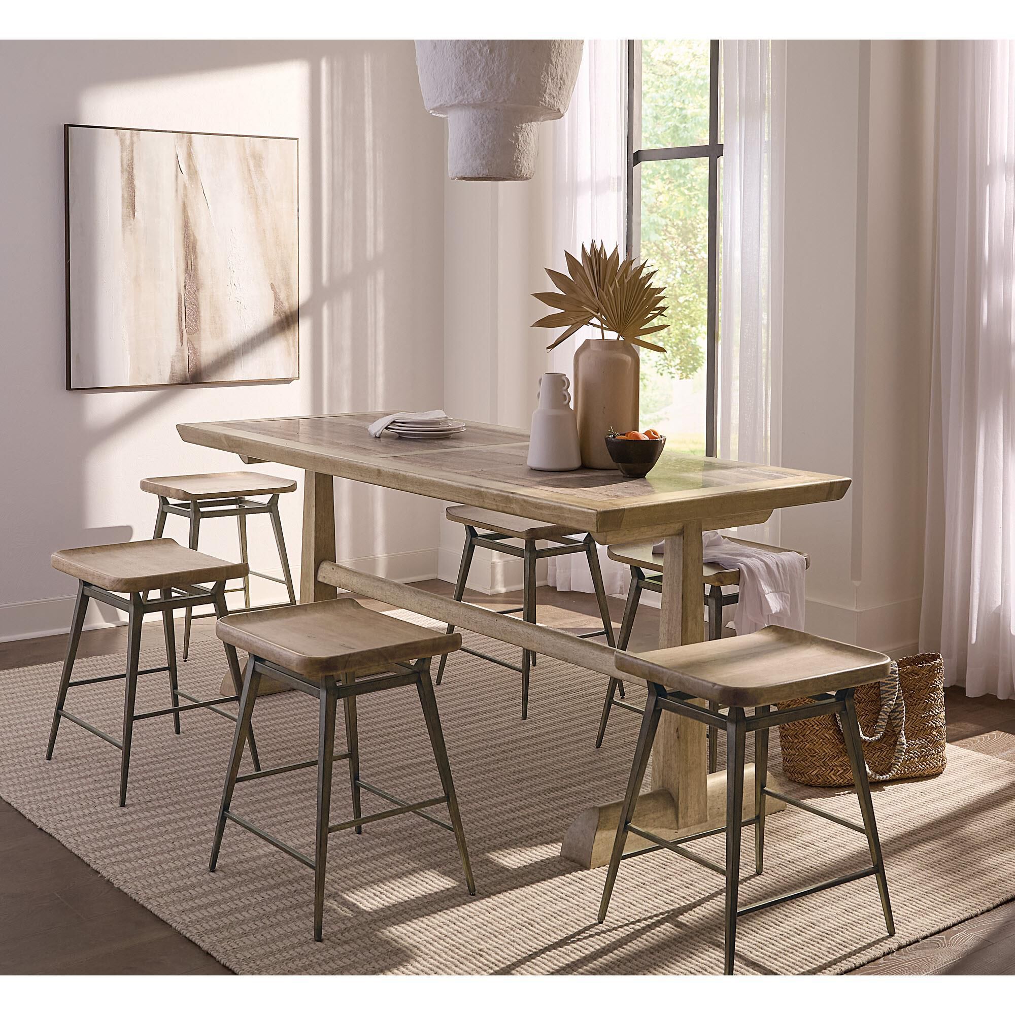 Hooker Furniture Vineyard Row Friendship Dining Table in Sonoma