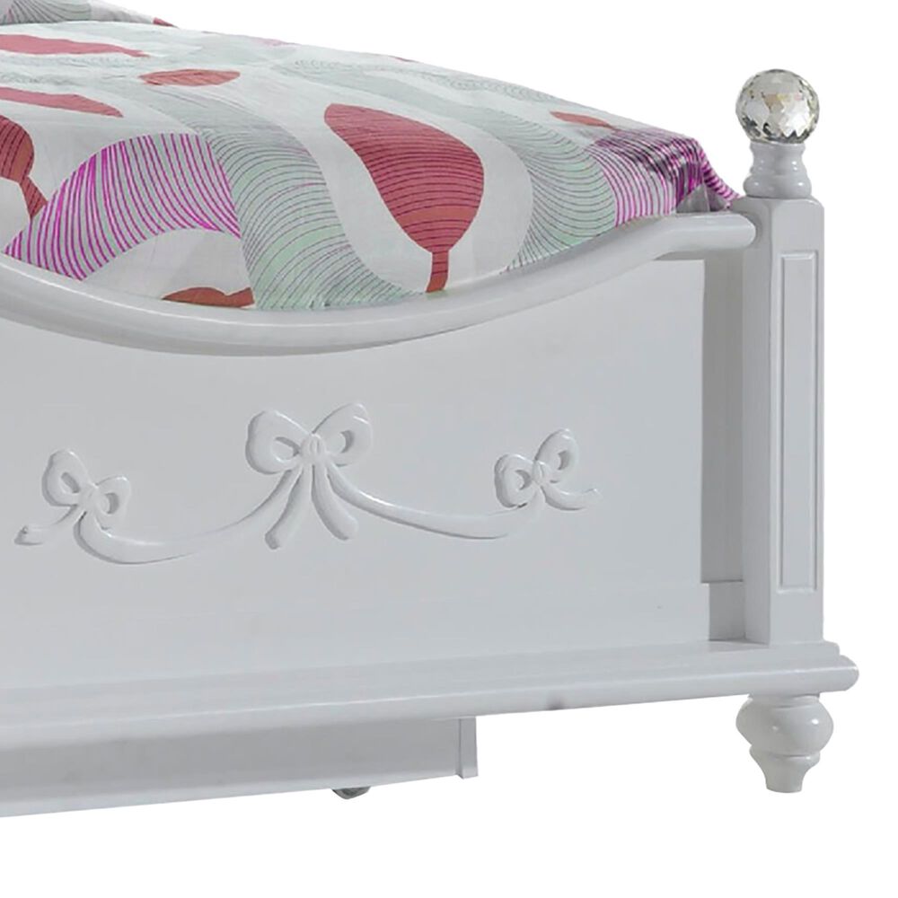 Mayberry Hill Alana Twin Upholstered Bed with Storage Trundle in White Lacquer, , large