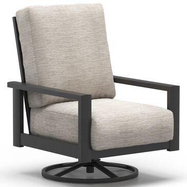 Homecrest Elements Outdoor High Back Swivel Rocker Chat Chair in Mainstreet Putty, , large