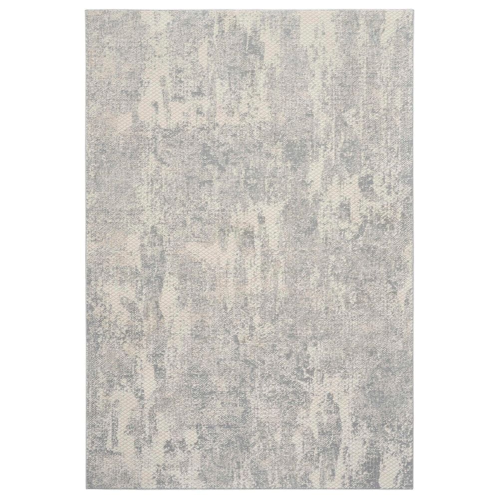 Nourison Exhale 5"3" x 7"3" Light Grey Area Rug, , large