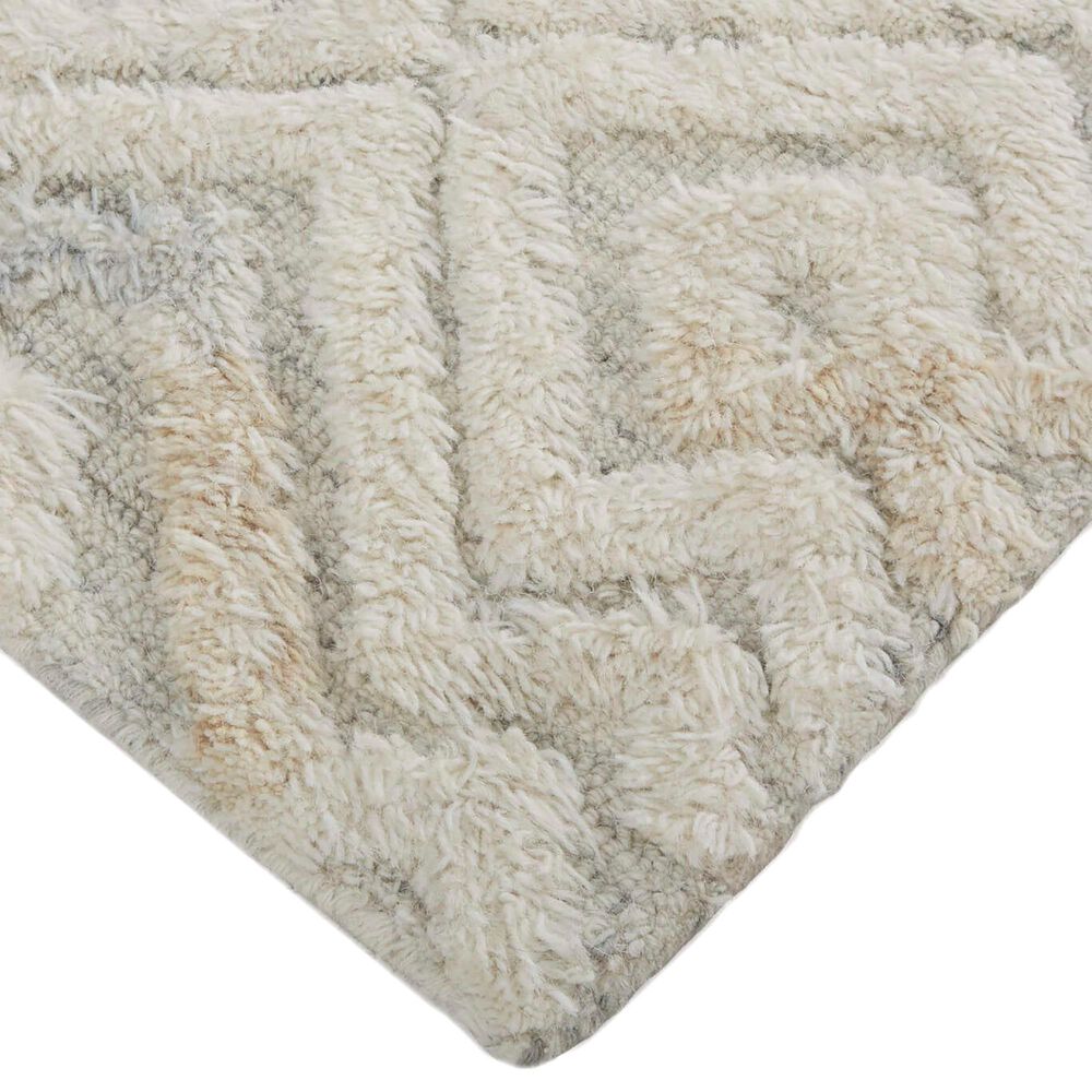 Feizy Anica 4&#39; x 6&#39; Ivory and Blue Area Rug, , large