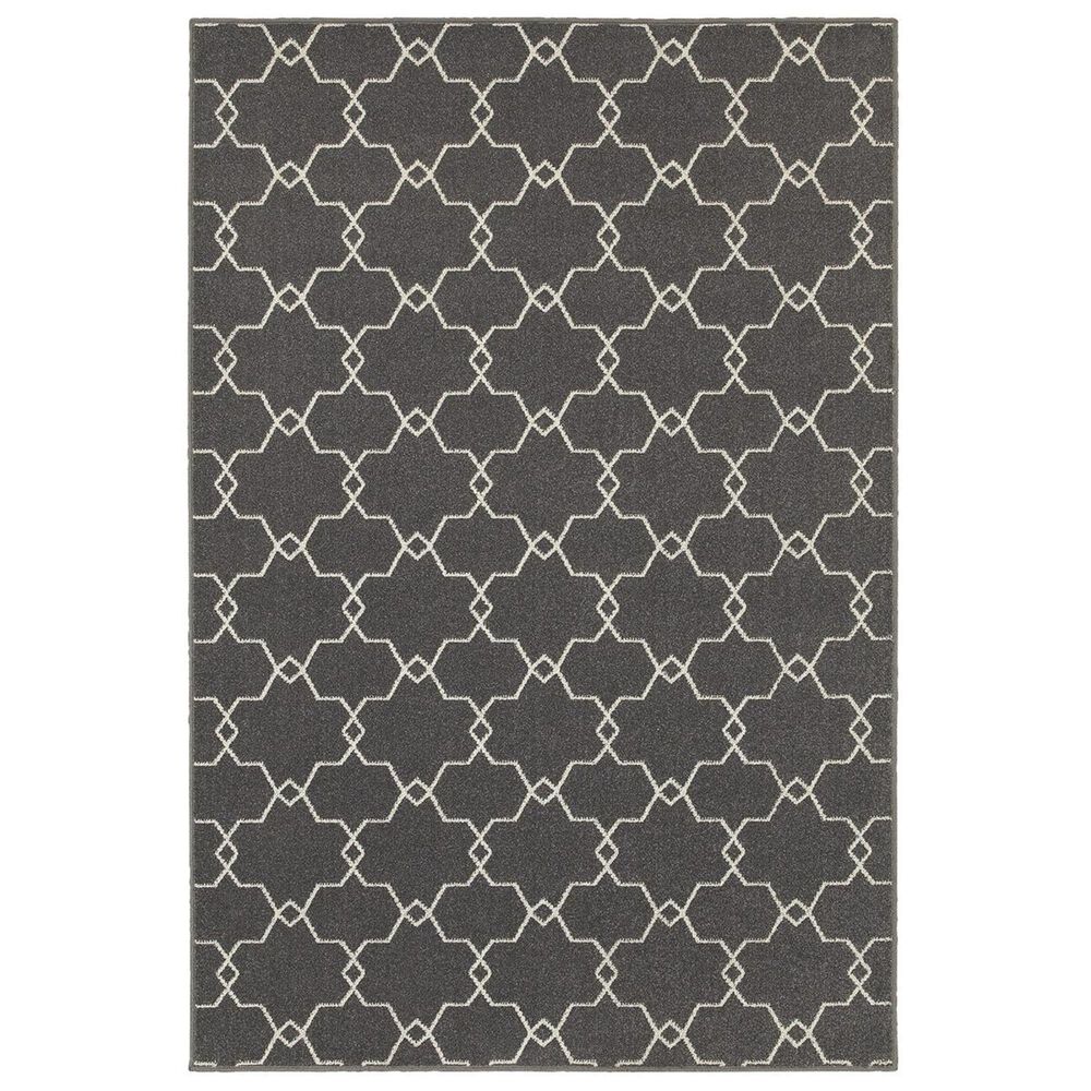 Oriental Weavers Hampton 537E5 9"10" x 12"10" Grey Area Rug, , large