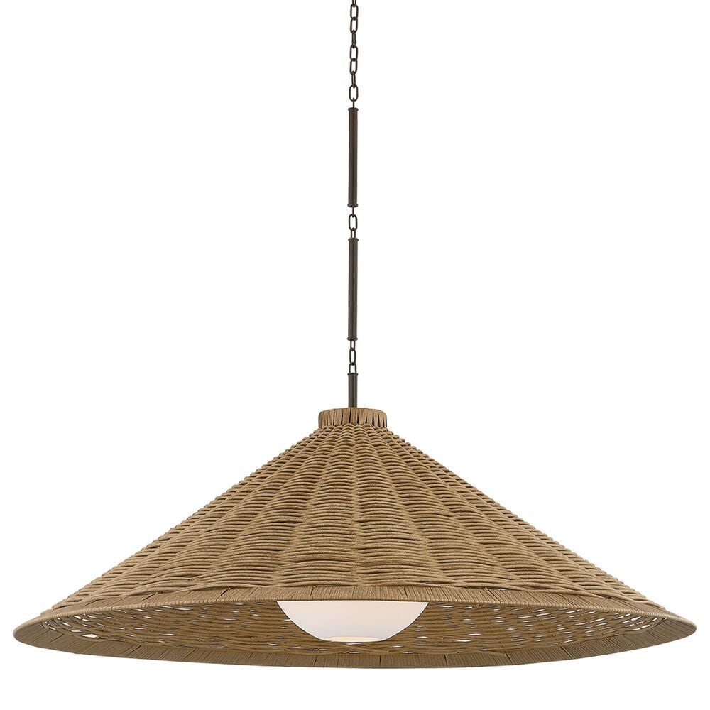 Troy Lighting Devlin 44" 1-Light Exterior Pendant in Bronze, , large