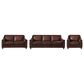 Hydeline Belfast 3-Piece Stationary Living Room Set in Caramel Brown, , large