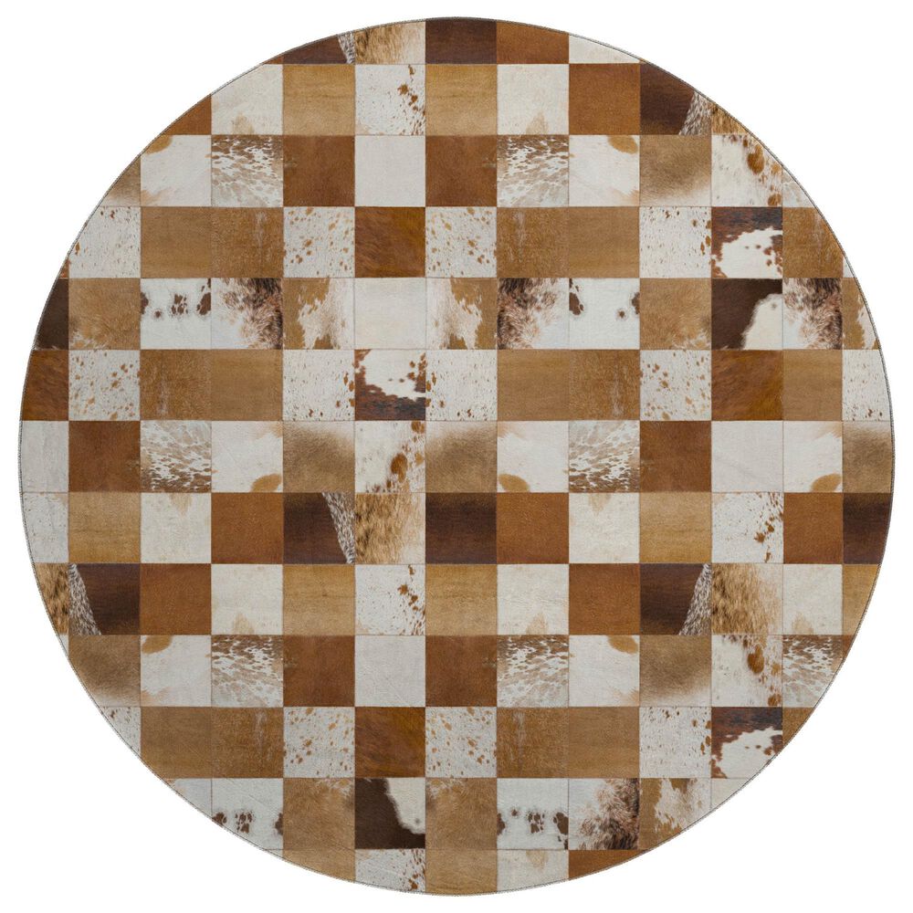 Dalyn Rug Company Bozeman BM10 Brown 8" Round Area Rug, , large