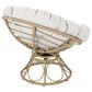 Hearth and Haven Mia Papasan Outdoor Swivel Chair with Beige Cushion in Brown, , large