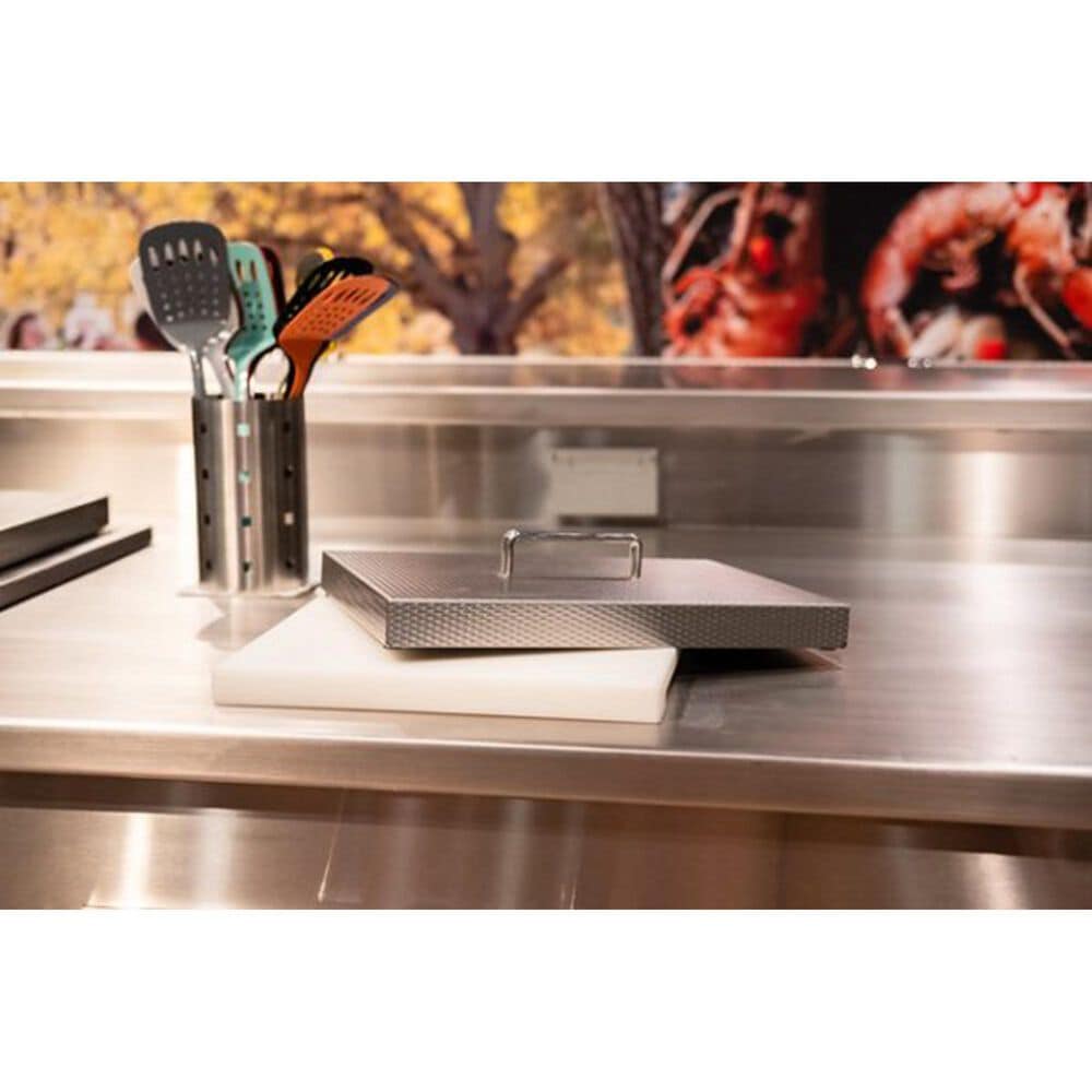 Hestan Outdoor Countertop Trash Chute with Cutting Board in Stainless Steel, , large