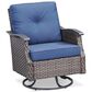 Sunwell Garden 5-Piece Patio Chat Set with Two Ottoman in Navy, , large