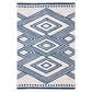 Safavieh Micro-Loop Southwestern 4" x 6" Ivory and Navy Area Rug, , large